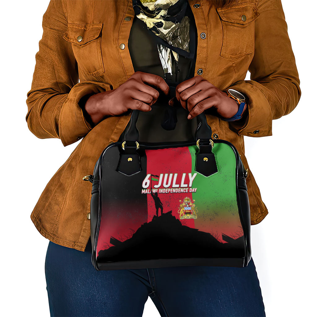 Malawi Independence Day 6 July Shoulder Handbag Malawian Flag Grunge Soldier