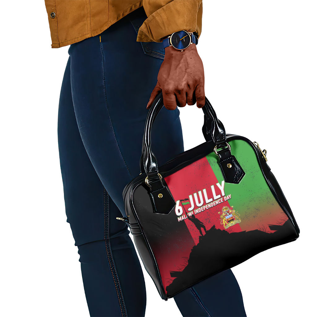 Malawi Independence Day 6 July Shoulder Handbag Malawian Flag Grunge Soldier