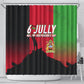Malawi Independence Day 6 July Shower Curtain Malawian Flag Grunge Soldier