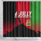 Malawi Independence Day 6 July Shower Curtain Malawian Flag Grunge Soldier