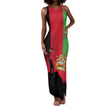 Malawi Independence Day 6 July Tank Maxi Dress Malawian Flag Grunge Soldier