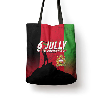 Malawi Independence Day 6 July Tote Bag Malawian Flag Grunge Soldier