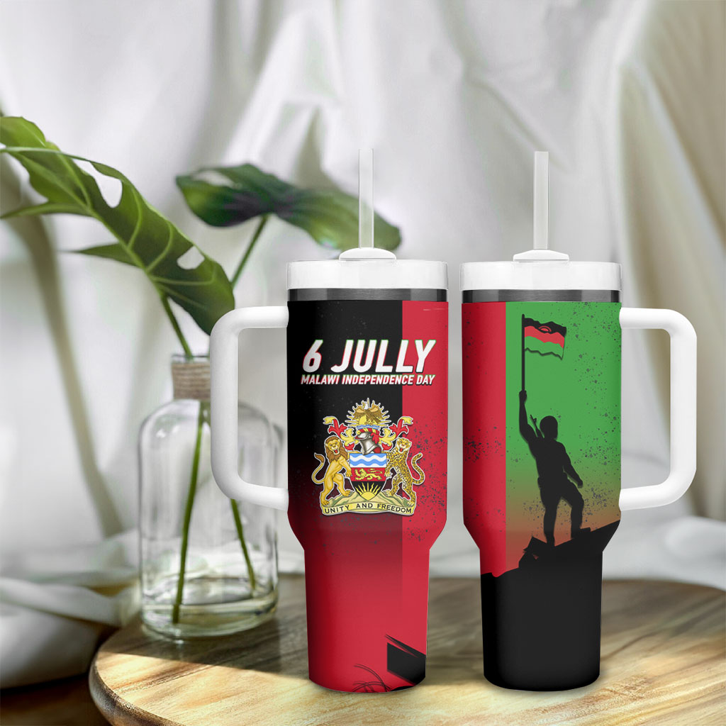 Malawi Independence Day 6 July Tumbler With Handle Malawian Flag Grunge Soldier