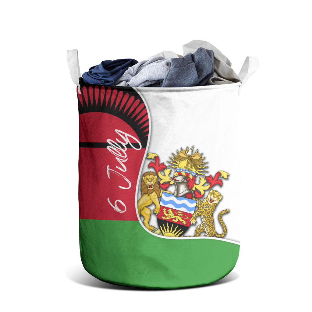 Malawi Independence Day 6 July Laundry Basket Malawian Coat Of Arms Flag Ribbon