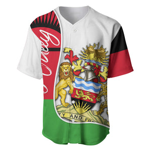 Malawi Independence Day 6 July Baseball Jersey Malawian Coat Of Arms Flag Ribbon