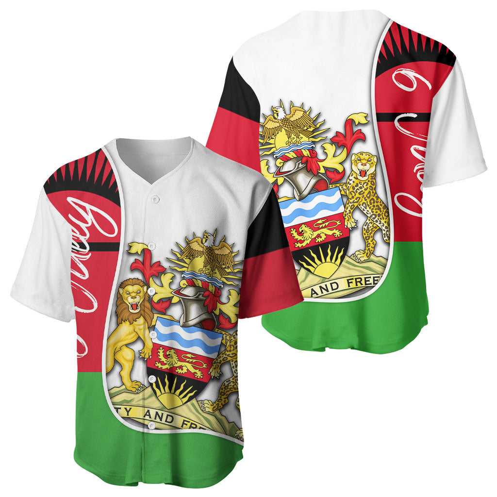 Malawi Independence Day 6 July Baseball Jersey Malawian Coat Of Arms Flag Ribbon