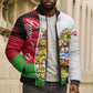 Malawi Independence Day 6 July Bomber Puffer Jacket Malawian Coat Of Arms Flag Ribbon