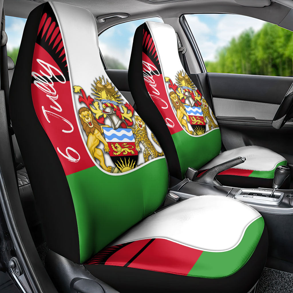 Malawi Independence Day 6 July Car Seat Cover Malawian Coat Of Arms Flag Ribbon