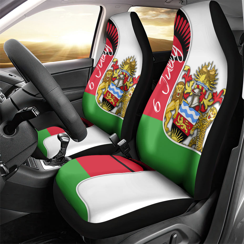 Malawi Independence Day 6 July Car Seat Cover Malawian Coat Of Arms Flag Ribbon