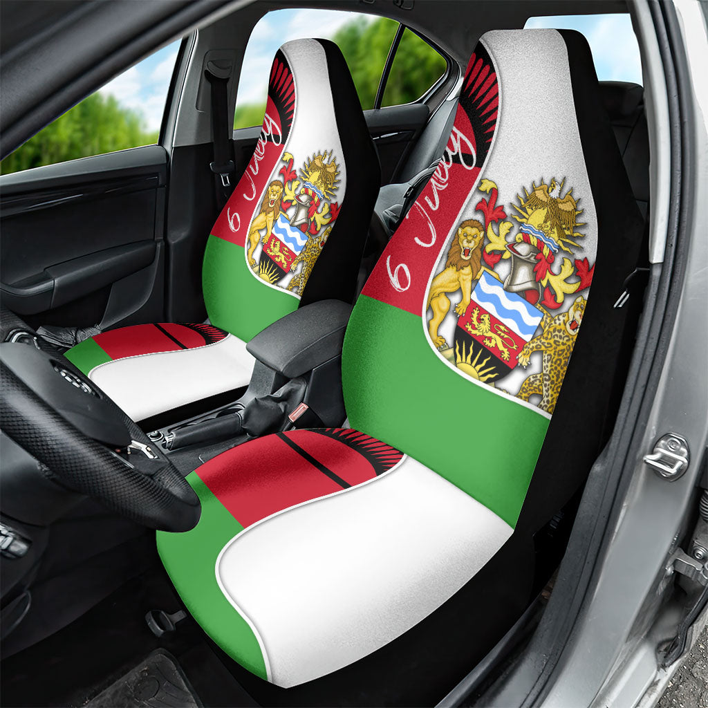 Malawi Independence Day 6 July Car Seat Cover Malawian Coat Of Arms Flag Ribbon
