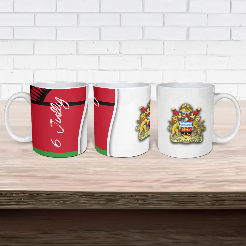 Malawi Independence Day 6 July Ceramic Mug Malawian Coat Of Arms Flag Ribbon