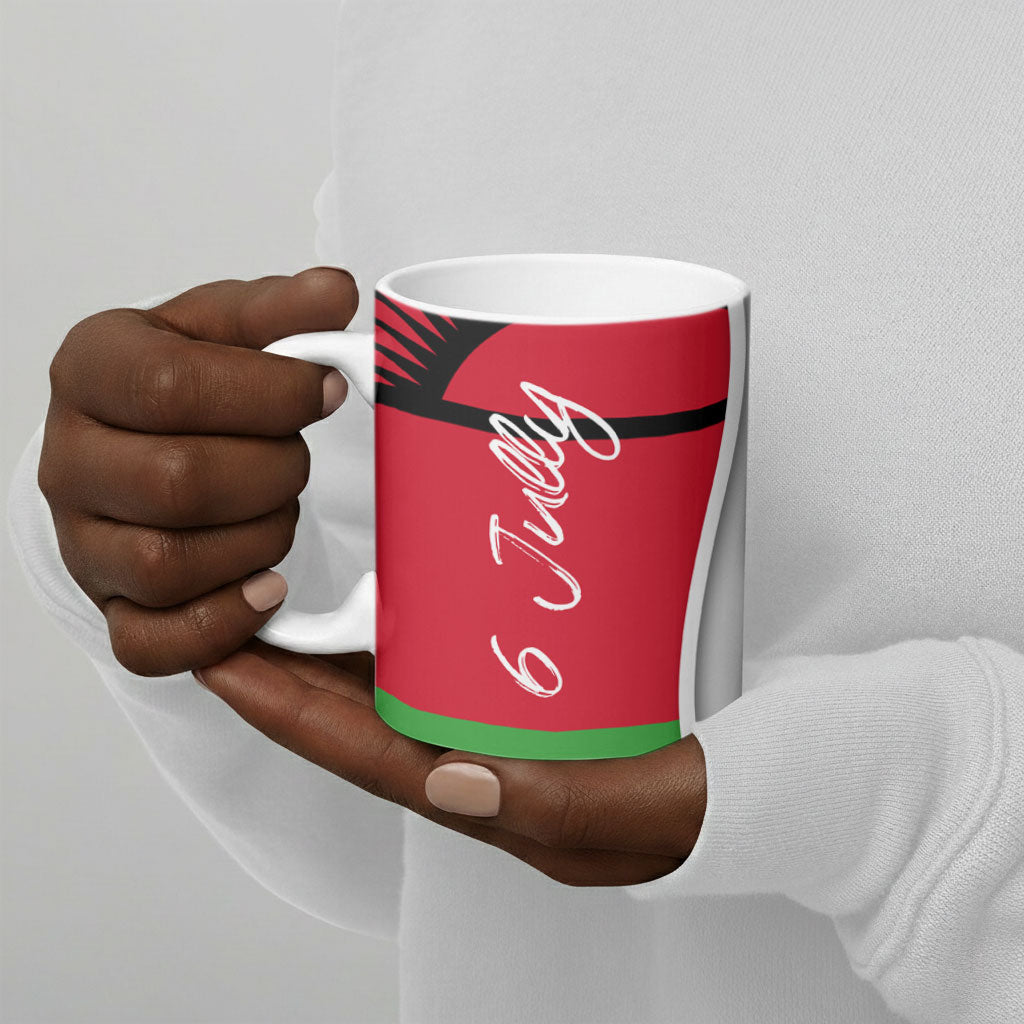 Malawi Independence Day 6 July Ceramic Mug Malawian Coat Of Arms Flag Ribbon