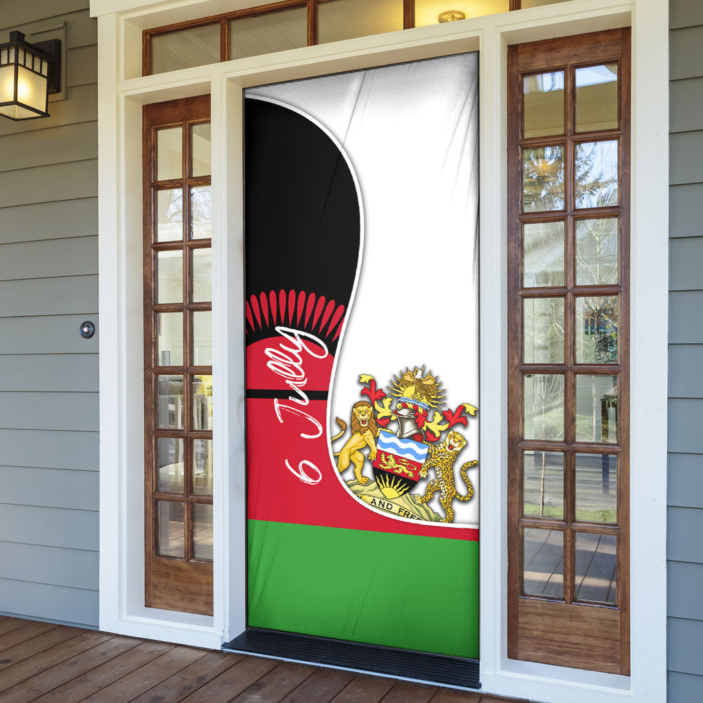 Malawi Independence Day 6 July Door Cover Malawian Coat Of Arms Flag Ribbon