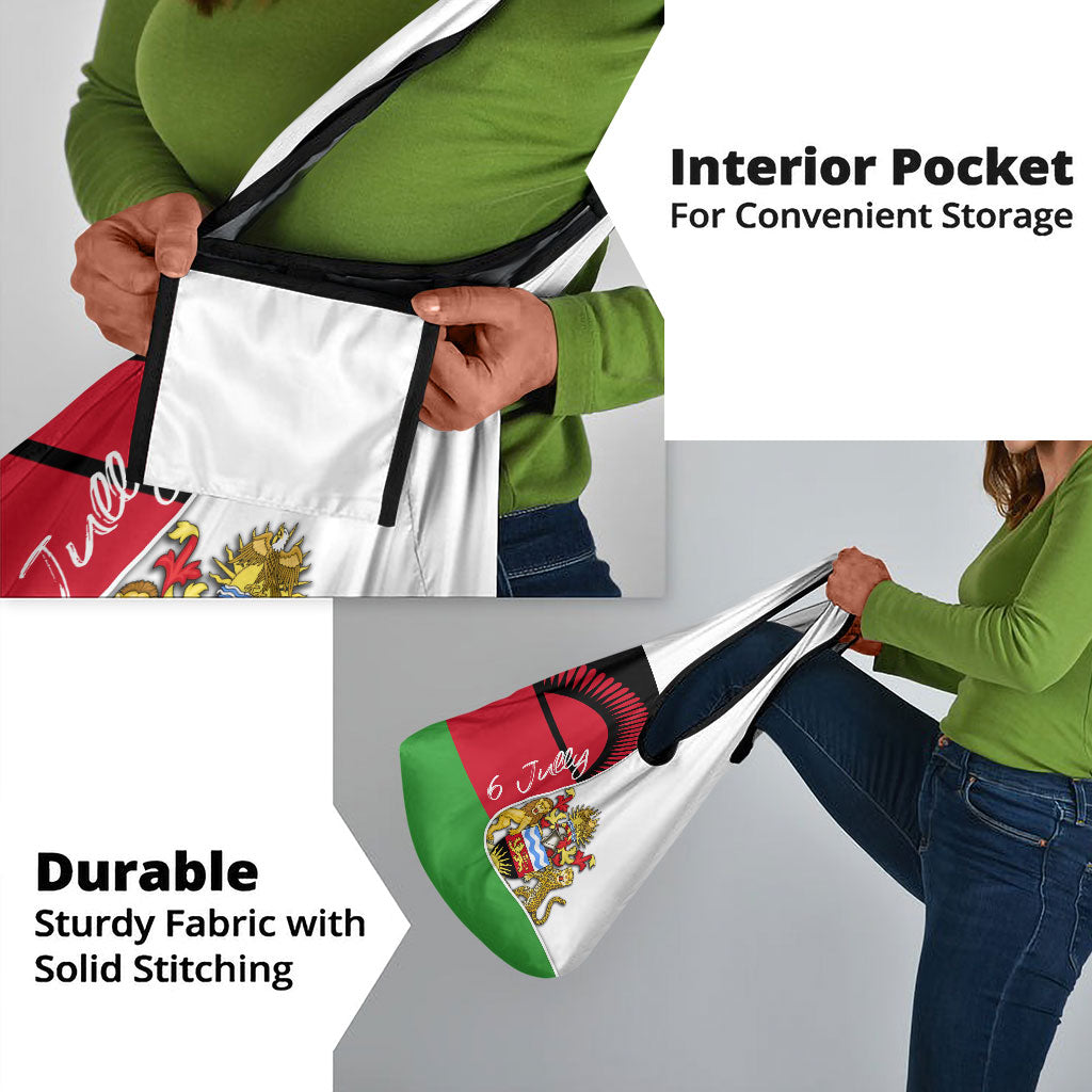 Malawi Independence Day 6 July Grocery Bag Malawian Coat Of Arms Flag Ribbon