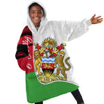 Malawi Independence Day 6 July Kid Wearable Blanket Hoodie Malawian Coat Of Arms Flag Ribbon