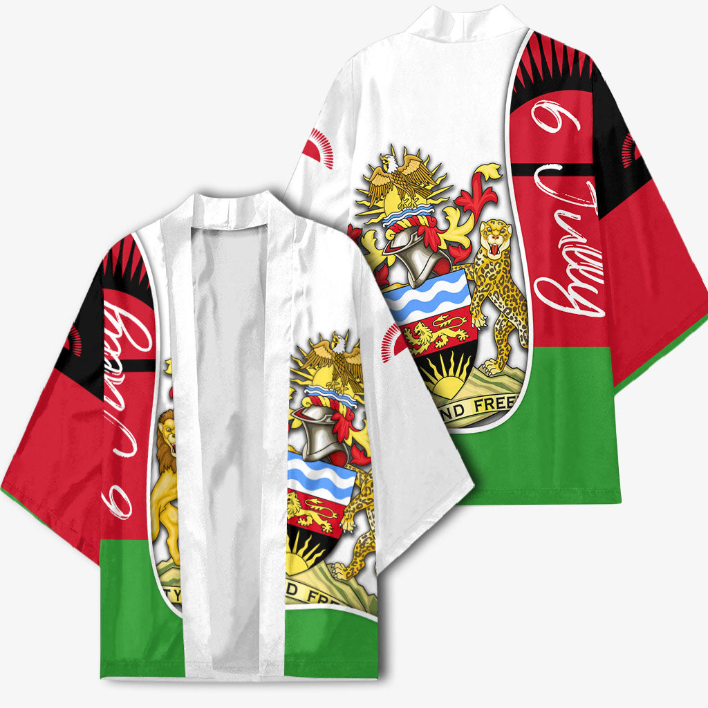 Malawi Independence Day 6 July Kimono Malawian Coat Of Arms Flag Ribbon