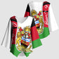 Malawi Independence Day 6 July Kimono Sleeve Blouse Malawian Coat Of Arms Flag Ribbon