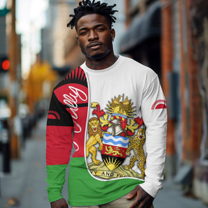 Malawi Independence Day 6 July Long Sleeve Shirt Malawian Coat Of Arms Flag Ribbon