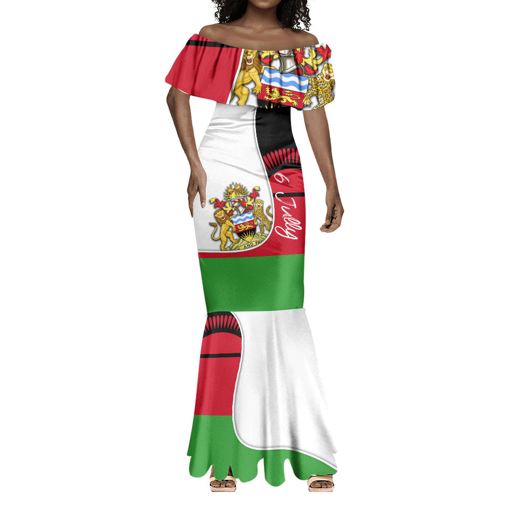Malawi Independence Day 6 July Mermaid Dress Malawian Coat Of Arms Flag Ribbon