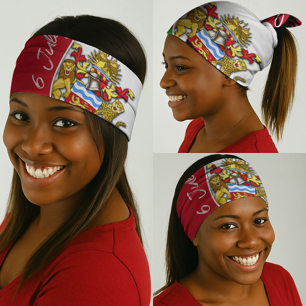 Malawi Independence Day 6 July Neck Gaiter Malawian Coat Of Arms Flag Ribbon
