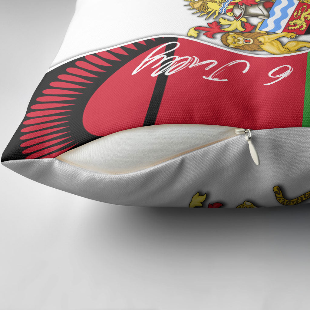 Malawi Independence Day 6 July Pillow Cover Malawian Coat Of Arms Flag Ribbon