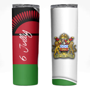 Malawi Independence Day 6 July Skinny Tumbler Malawian Coat Of Arms Flag Ribbon