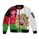 Malawi Independence Day 6 July Sleeve Zip Bomber Jacket Malawian Coat Of Arms Flag Ribbon