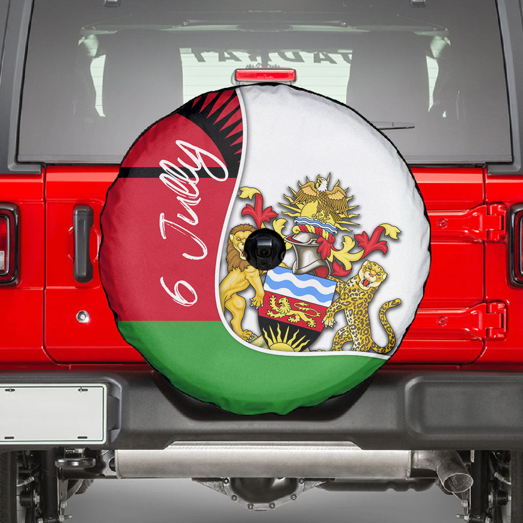 Malawi Independence Day 6 July Spare Tire Cover Malawian Coat Of Arms Flag Ribbon