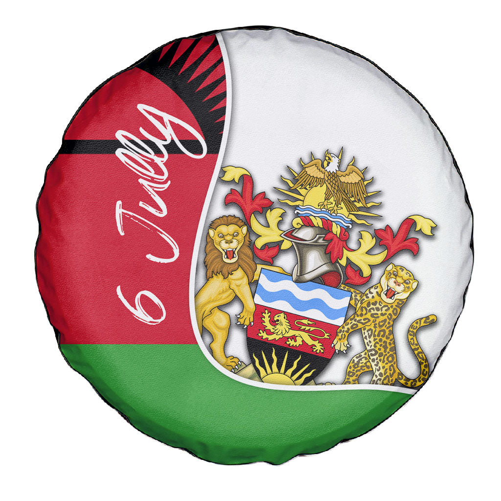 Malawi Independence Day 6 July Spare Tire Cover Malawian Coat Of Arms Flag Ribbon