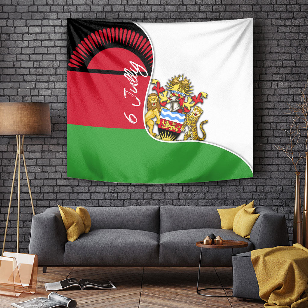 Malawi Independence Day 6 July Tapestry Malawian Coat Of Arms Flag Ribbon