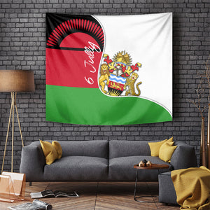 Malawi Independence Day 6 July Tapestry Malawian Coat Of Arms Flag Ribbon
