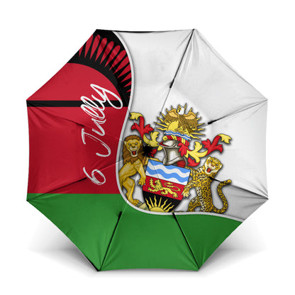 Malawi Independence Day 6 July Umbrella Malawian Coat Of Arms Flag Ribbon