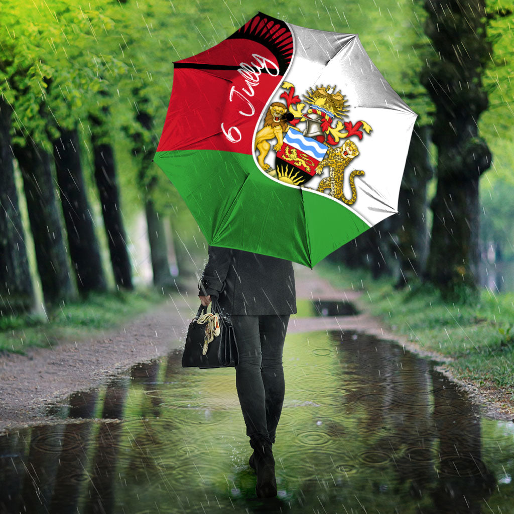 Malawi Independence Day 6 July Umbrella Malawian Coat Of Arms Flag Ribbon