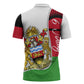 Malawi Independence Day 6 July Zipper Polo Shirt Malawian Coat Of Arms Flag Ribbon