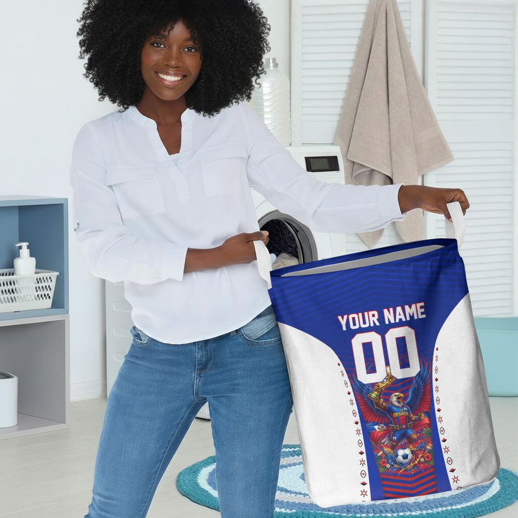 Personalized Haiti Football Eagle Champions Laundry Basket Les Grenadiers Soccer Trophy 2026 Heritage Flag