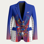 Personalized Haiti Football Eagle Champions Blazer Les Grenadiers Soccer Trophy 2026 Heritage Flag