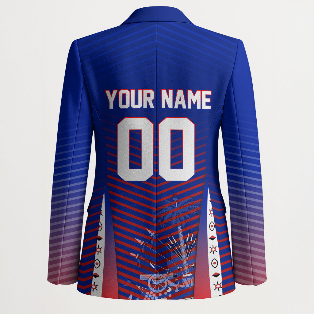 Personalized Haiti Football Eagle Champions Blazer Les Grenadiers Soccer Trophy 2026 Heritage Flag