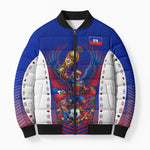 Personalized Haiti Football Eagle Champions Bomber Puffer Jacket Les Grenadiers Soccer Trophy 2026 Heritage Flag