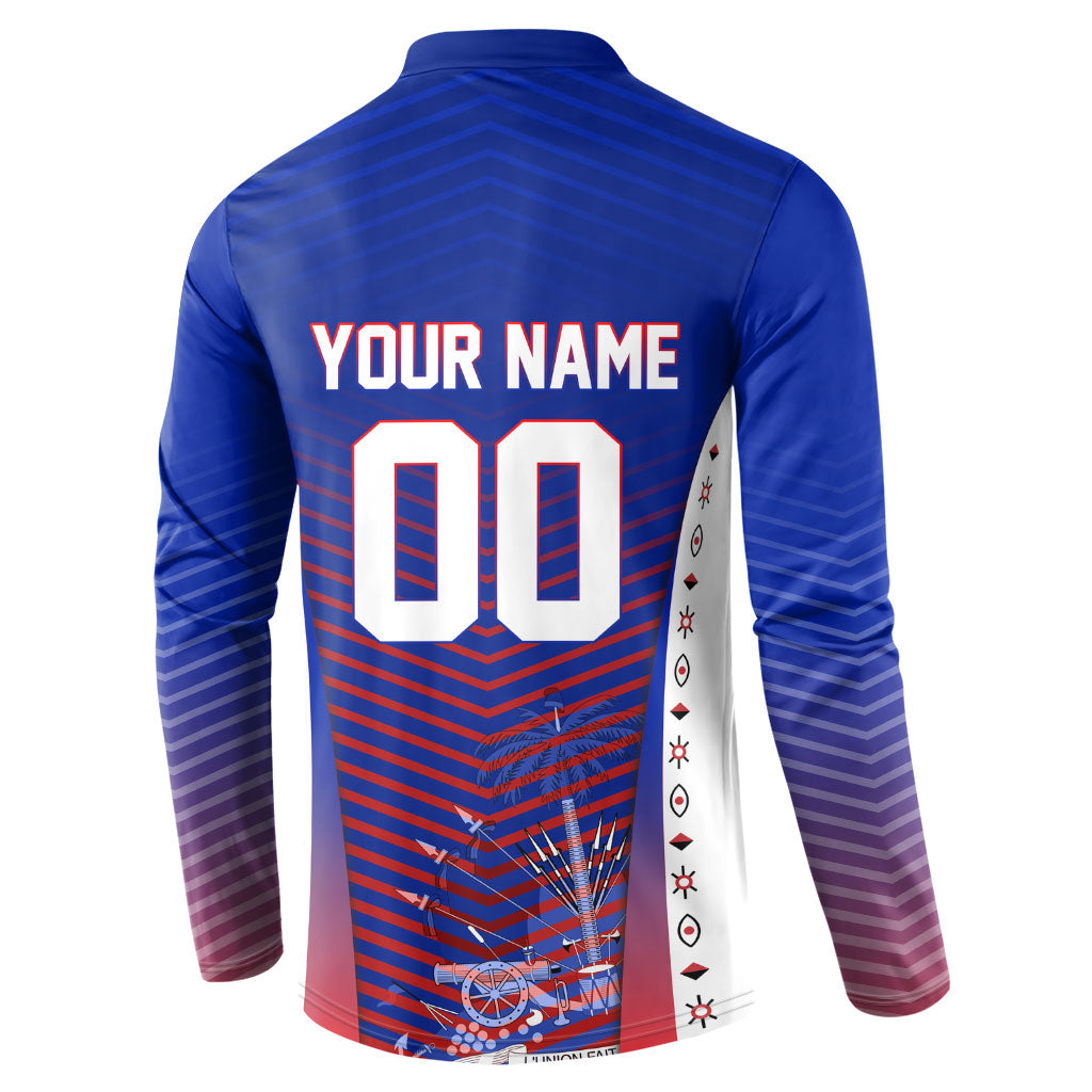 Personalized Haiti Football Eagle Champions Button Sweatshirt Les Grenadiers Soccer Trophy 2026 Heritage Flag