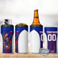 Personalized Haiti Football Eagle Champions 4 in 1 Can Cooler Tumbler Les Grenadiers Soccer Trophy 2026 Heritage Flag