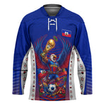 Personalized Haiti Football Eagle Champions Hockey Jersey Les Grenadiers Soccer Trophy 2026 Heritage Flag