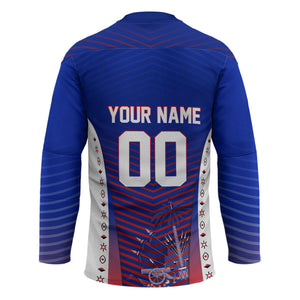 Personalized Haiti Football Eagle Champions Hockey Jersey Les Grenadiers Soccer Trophy 2026 Heritage Flag