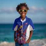 Personalized Haiti Football Eagle Champions Kid Hawaiian Shirt Les Grenadiers Soccer Trophy 2026 Heritage Flag