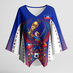 Personalized Haiti Football Eagle Champions Kimono Sleeve Blouse Les Grenadiers Soccer Trophy 2026 Heritage Flag