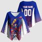 Personalized Haiti Football Eagle Champions Kimono Sleeve Blouse Les Grenadiers Soccer Trophy 2026 Heritage Flag