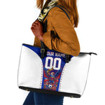 Personalized Haiti Football Eagle Champions Leather Tote Bag Les Grenadiers Soccer Trophy 2026 Heritage Flag