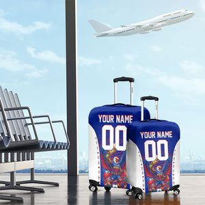 Personalized Haiti Football Eagle Champions Luggage Cover Les Grenadiers Soccer Trophy 2026 Heritage Flag