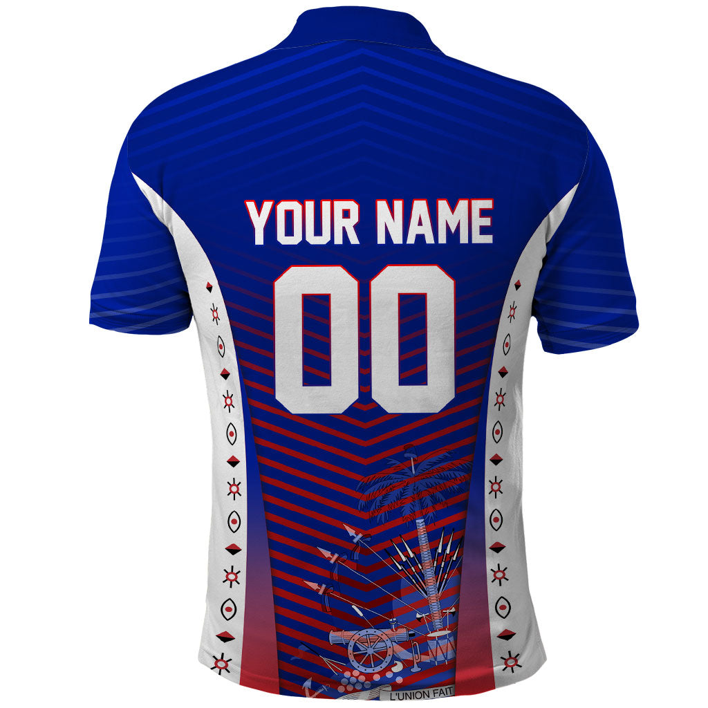 Personalized Haiti Football Eagle Champions Polo Shirt Les Grenadiers Soccer Trophy 2026 Heritage Flag