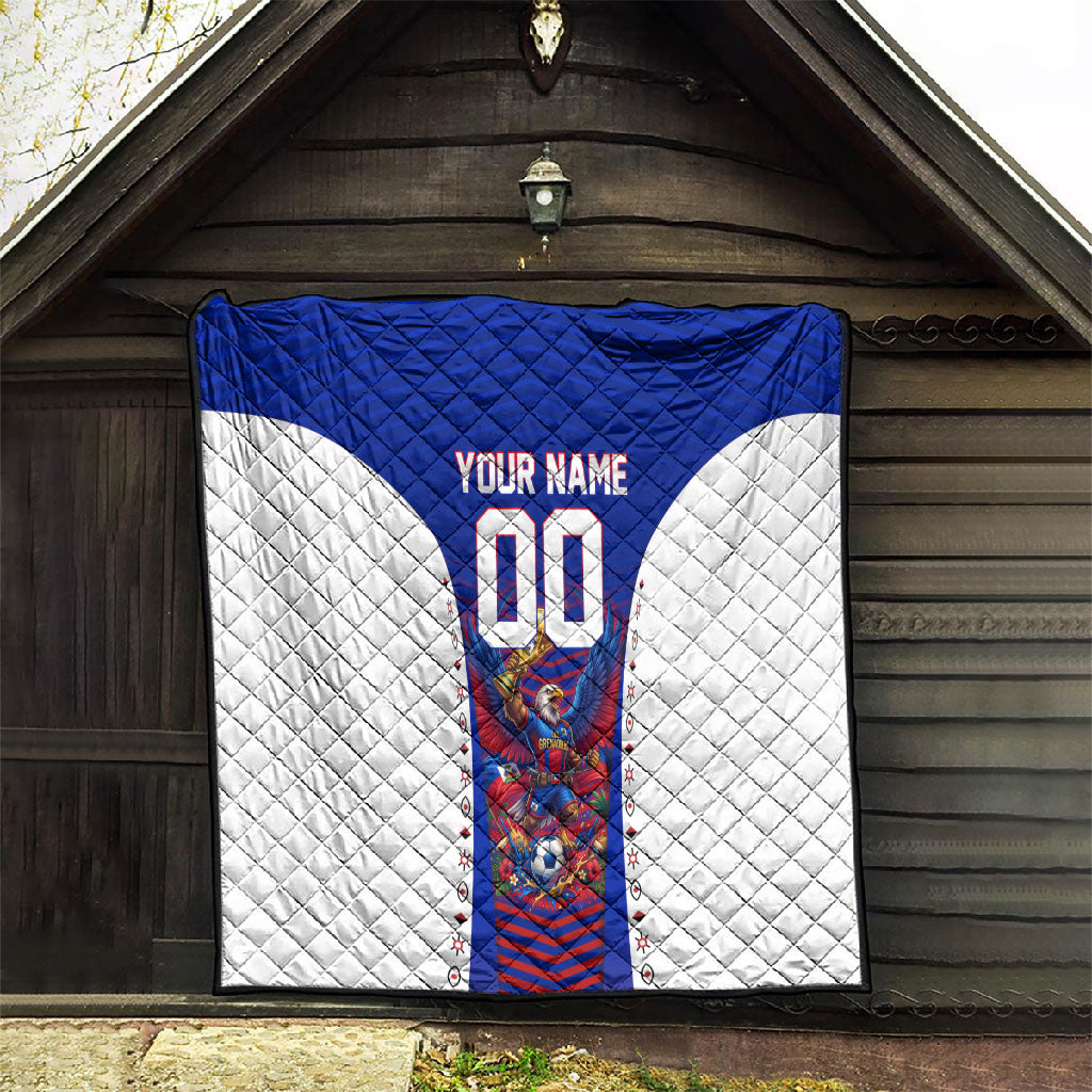 Personalized Haiti Football Eagle Champions Quilt Les Grenadiers Soccer Trophy 2026 Heritage Flag
