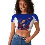 Personalized Haiti Football Eagle Champions Raglan Cropped T shirt Les Grenadiers Soccer Trophy 2026 Heritage Flag